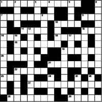 Image of a crossword puzzle, "Geek Chorus Nerdosity in Contemporary Literature and Popular Culture" by Alberto Ríos