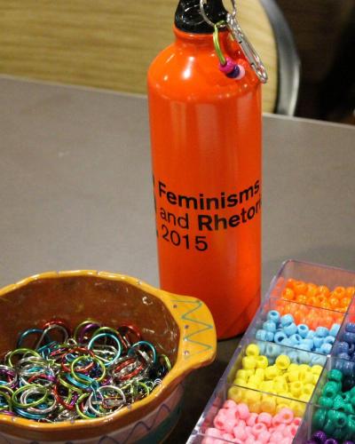 Beading supplies used by FemRhet 2015 participants / Photo by Jennifer Russum