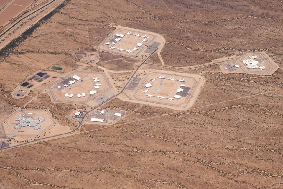 An aerial view of the Arizona State Prison complex in Florence. Photo by Alan Levine on Flickr. Image in public domain.