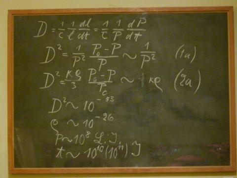 A blackboard used by Albert Einstein in a 1931 lecture in Oxford; on permanent display in the Museum of the History of Science, Oxford. Photo by decltype on Wikimedia.