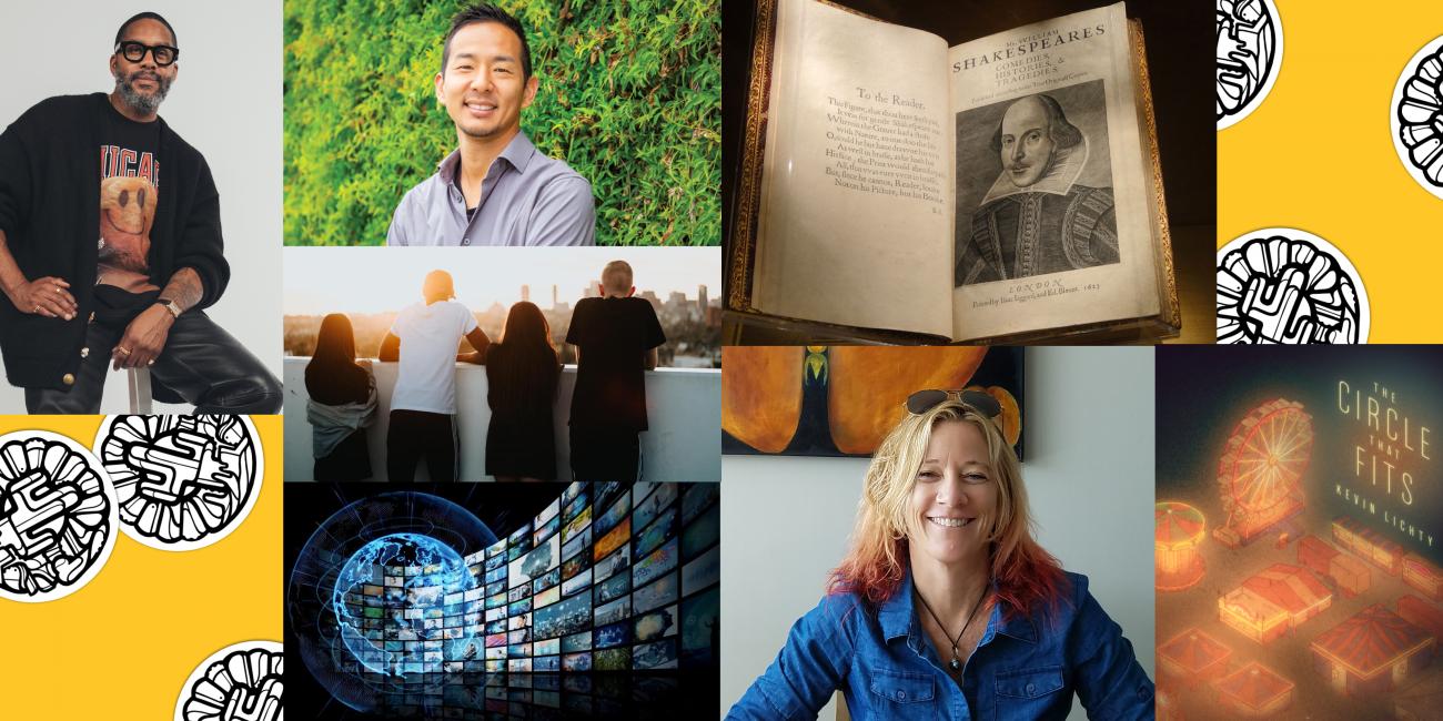 Banner of images representing ASU Humanities offerings by the Department of English in 2023