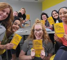 Members of the ASU cast of The Book of Will by Lauren Gunderson. Photo courtesy Mary Beth Hollmann
